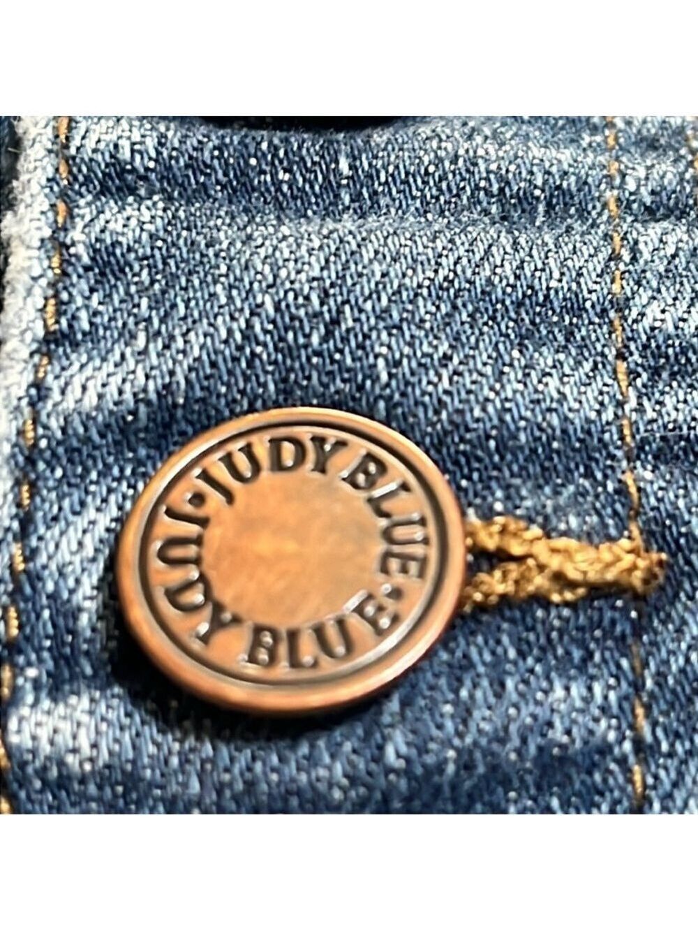 Judy Blue Distressed Button-Fly Skinny Jeans in Blue. 24W - Picture 2 of 12
